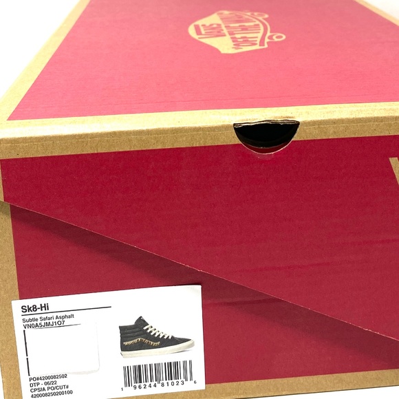 VANS Sk8-Hi Shoes High Top Gray Canvas Leather Women's Size Casual VN0A5JMJ1O7 - Picture 9 of 10